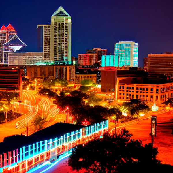 San Antonio SKyline at night. San Antonio was listed in the top zip codes for current real estate markets